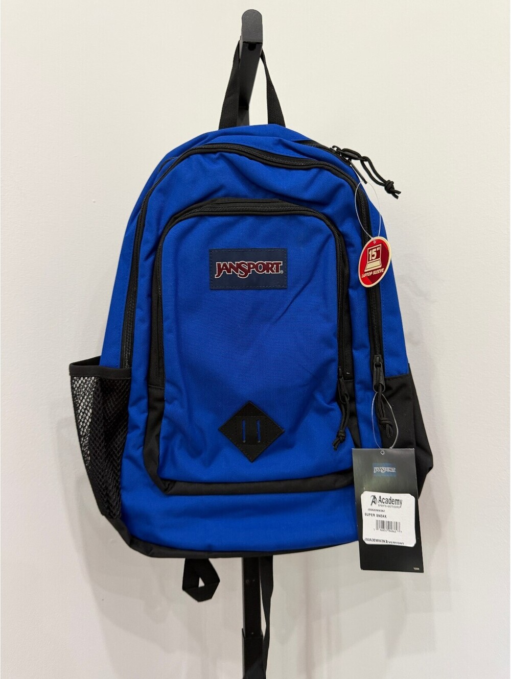 NEW JanSport Blue SuperBreak Backpack with 15" Laptop Sleeve